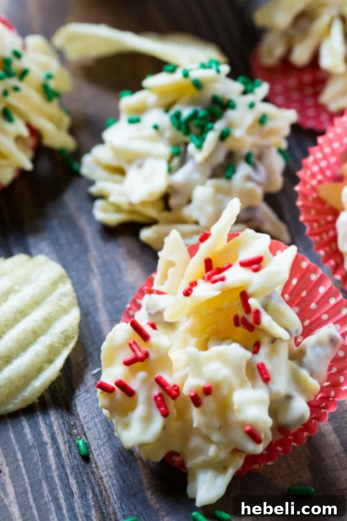 Salty Sweet Snack Sensations 6 Potato Chip Clusters recipe - Unique sweet and salty snack