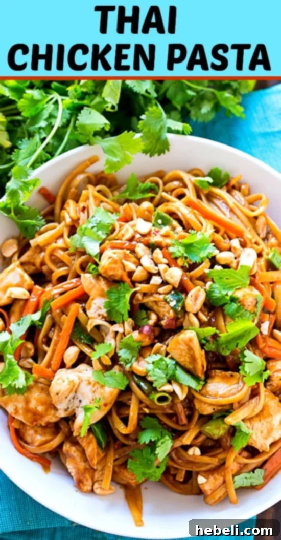 Thai Chicken Pasta is a flavorful weeknight meal made in under 30 minutes.