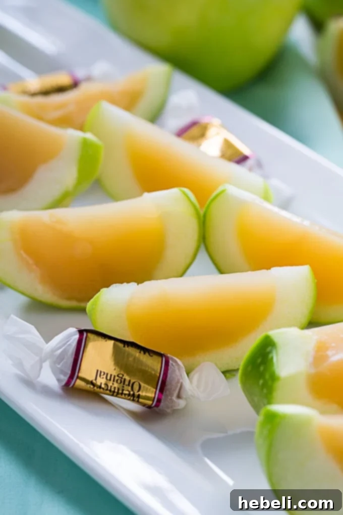 Caramel Apple Shooters 4 Sliced Caramel Apple Shots ready to serve