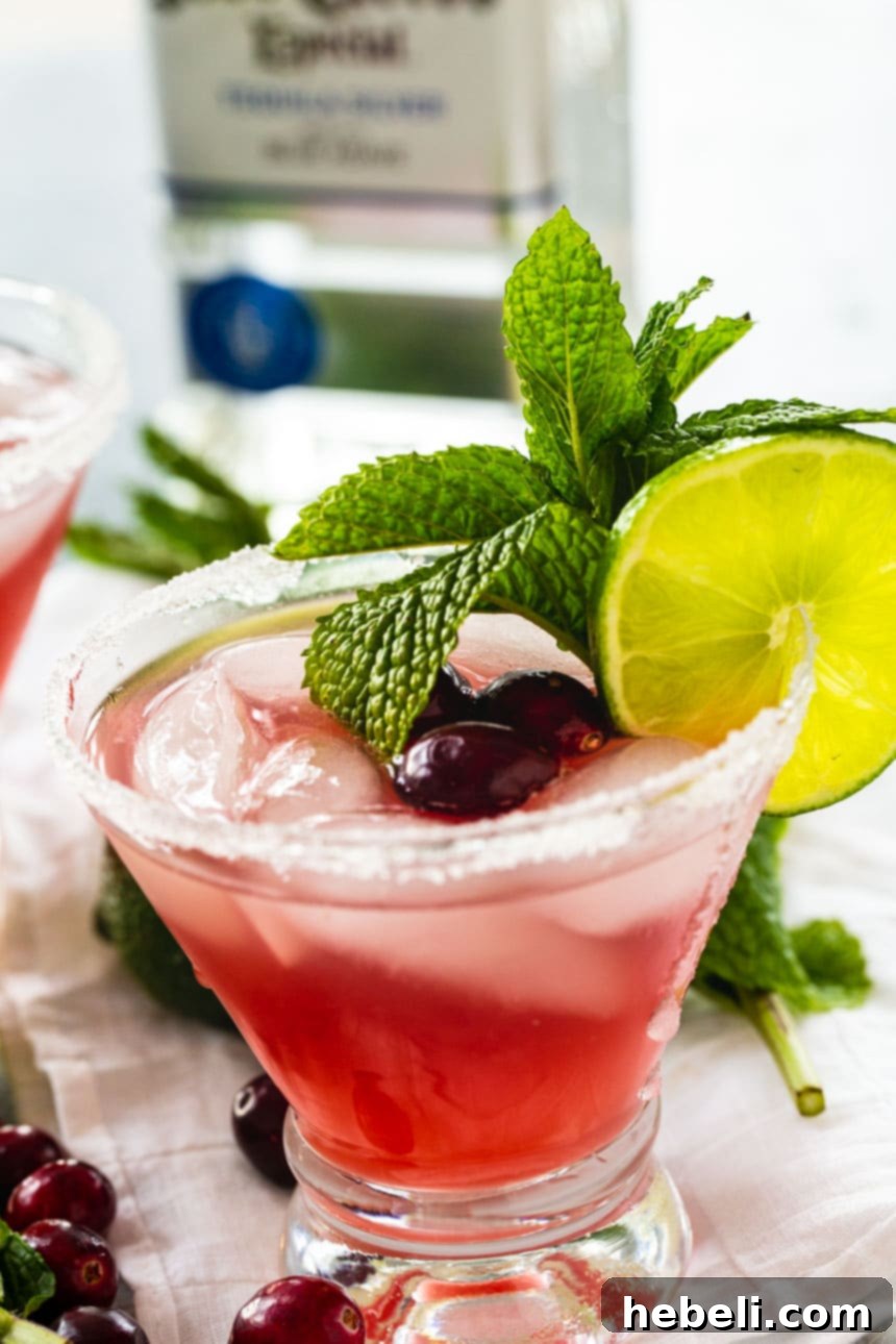 Jingle Juice Margaritas 3 A festive Christmas Margarita with a bottle of tequila in the background, ready for holiday celebrations.