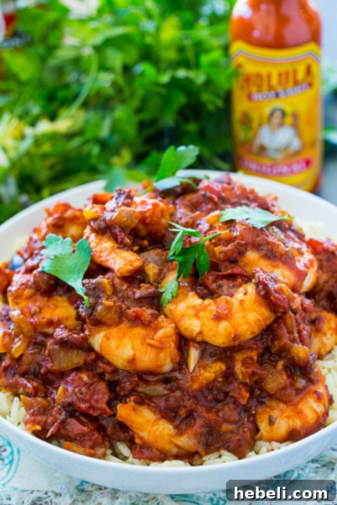 Deviled Shrimp over rice