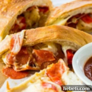 Air Fryer Pepperoni and Peppers Stromboli