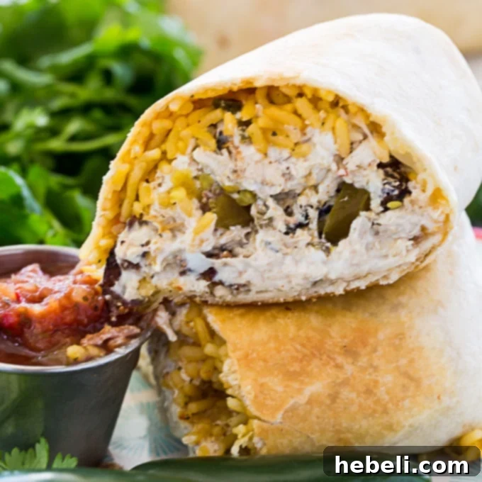 Dynamite Jalapeño Chicken Burrito 2 Jalapeno Popper Chicken Burritos with a crispy exterior