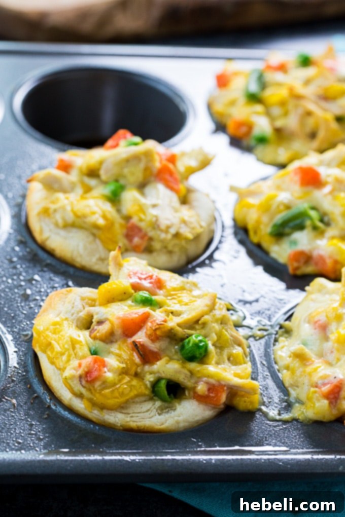 Mini Chicken Pot Pies Can be made in under 30 minutes. Golden, crispy biscuit crust.