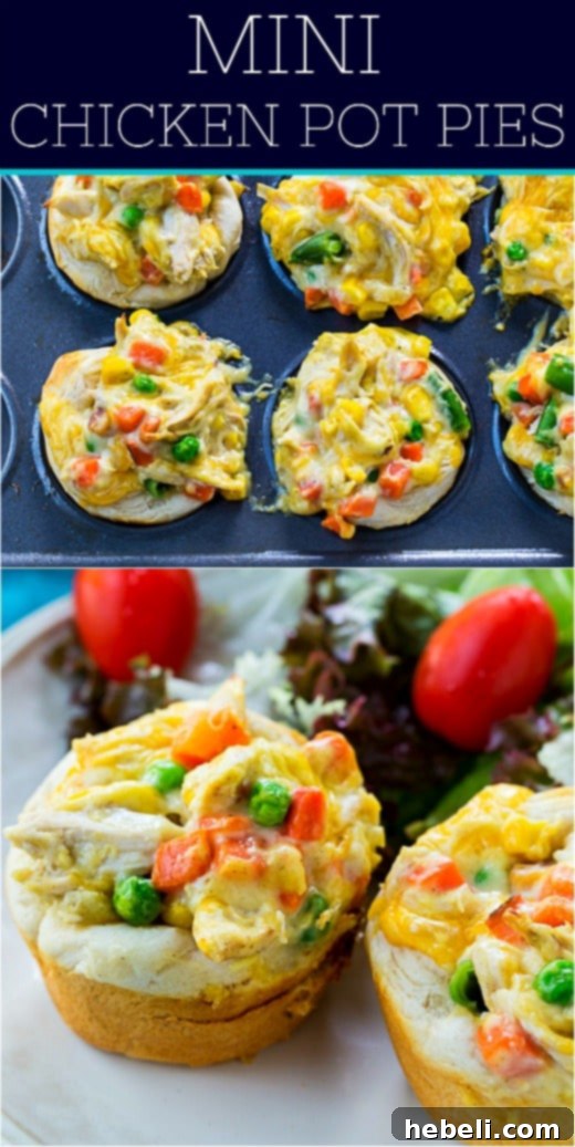 Mini Chicken Pot Pies #easyrecipes #dinner #southernfood