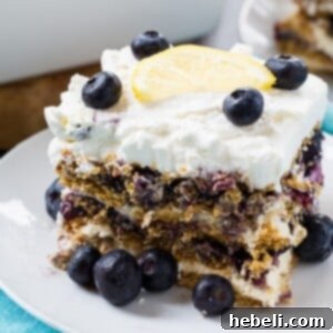 Blueberry Cheesecake Icebox Cake