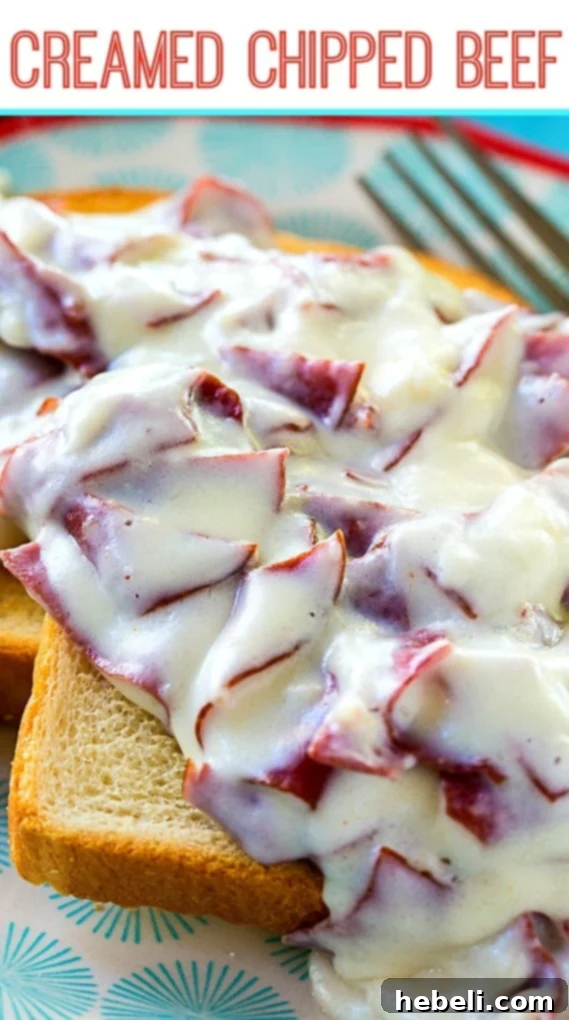 Savory Creamed Beef 6 Creamed Chipped Beef makes an easy breakfast!
