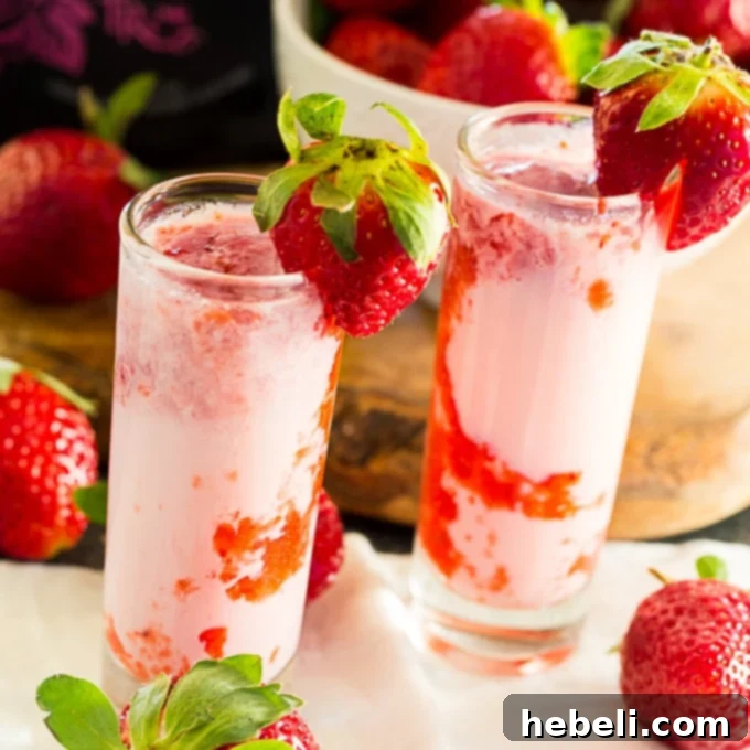 Strawberry Shortcake Shooters 2 Delicious Strawberry Shortcake Shots in elegant shot glasses
