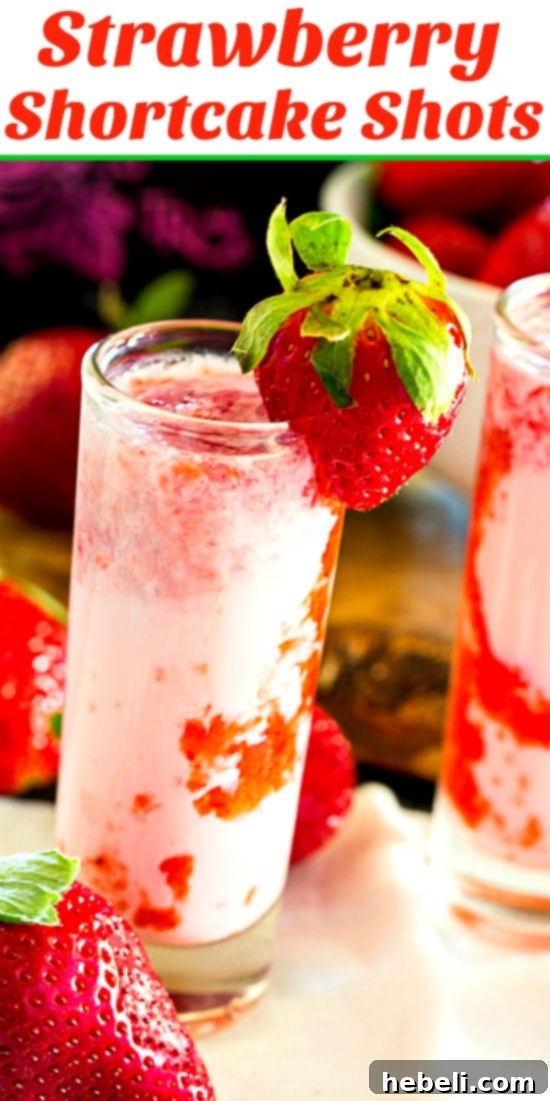 Strawberry Shortcake Shooters 7 Strawberry Shortcake Shots with a description for pinning