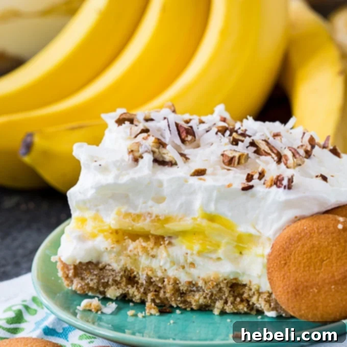 Creamy Banana Bliss 2 Banana Cream Delight, showcasing its rich, creamy layers topped with fresh bananas