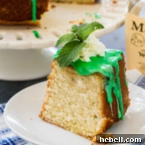 Mint Julep Cake with mint glaze