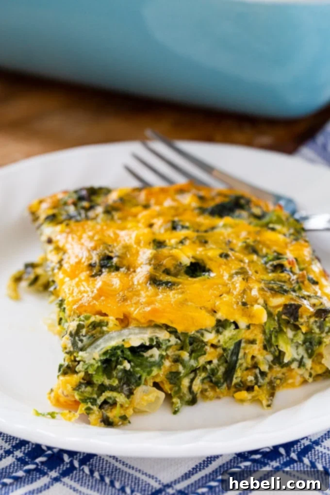 Creamy Spinach and Cheese Bake 4 Spinach and Cheese Casserole cut into perfect squares, ready to be served as a side dish.