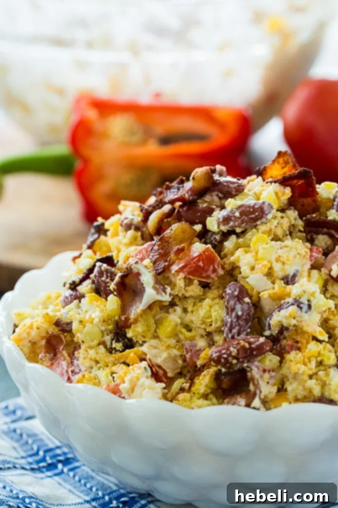 Dixie Cornbread Delight 4 Layers of Southern Cornbread Salad