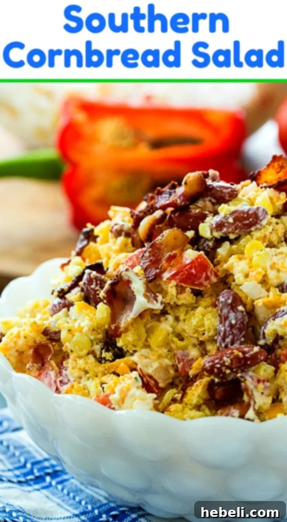 Dixie Cornbread Delight 6 Southern Cornbread Salad ready to serve