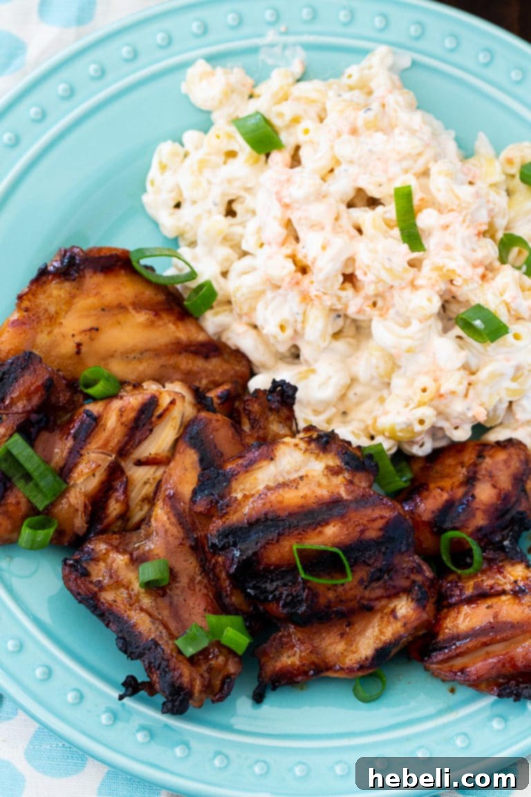 Flame-Kissed Huli Huli Chicken 4 Close-up of grilled Huli Huli chicken with a perfect char.