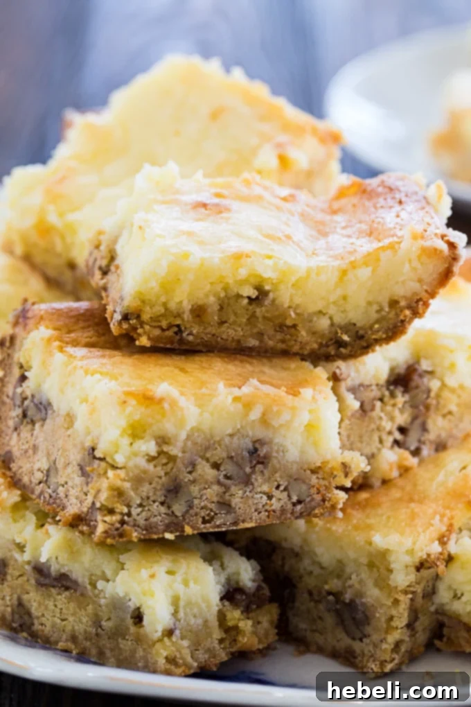 Southern Comfort Chess Squares 4 Close-up of a perfectly baked Southern Chess Square showcasing its two distinct layers