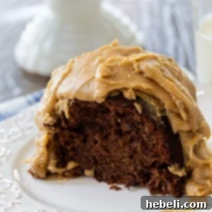 Chocolate Pound Cake with Caramel Icing