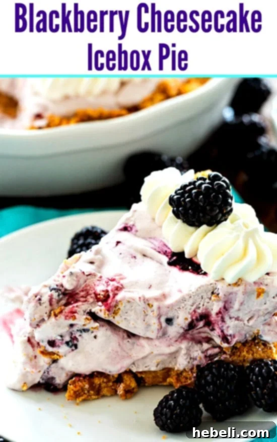 No-Bake Blackberry Cheesecake Delight 6 Blackberry Cheesecake Icebox Pie