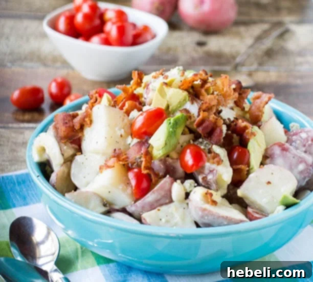 Cobb Potato Salad with Avocado and Blue Cheese