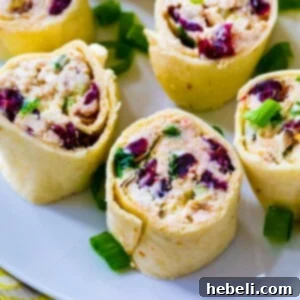 Chicken Cranberry Pinwheels
