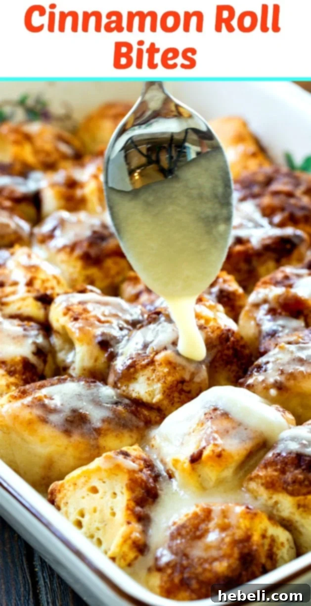 Quick Cinnamon Roll Poppers 5 Delicious Easy Cinnamon Roll Bites arranged on a platter, ready to serve