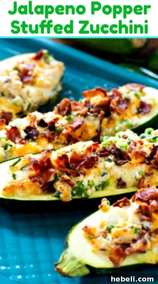 Jalapeno Popper Zucchini Boats