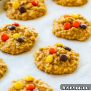 No-Bake Peanut Butter Oatmeal Cookies on parchment paper, ready to set.