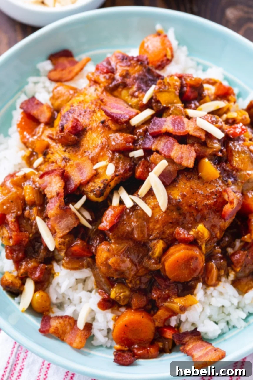 Country Captain Chicken with almonds