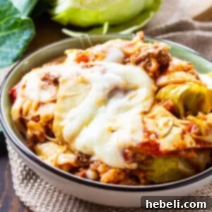 Crock Pot Cabbage Roll Casserole in a bowl.