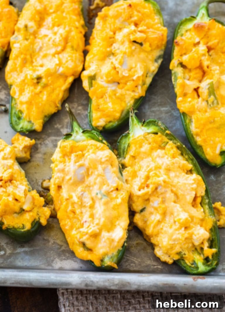 Buffalo Chicken Jalapeno Poppers