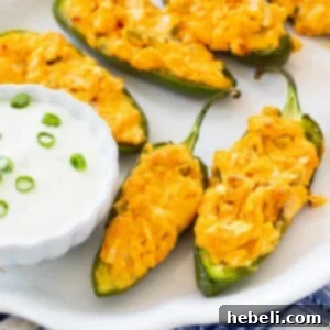 Buffalo Chicken Jalapeno Poppers