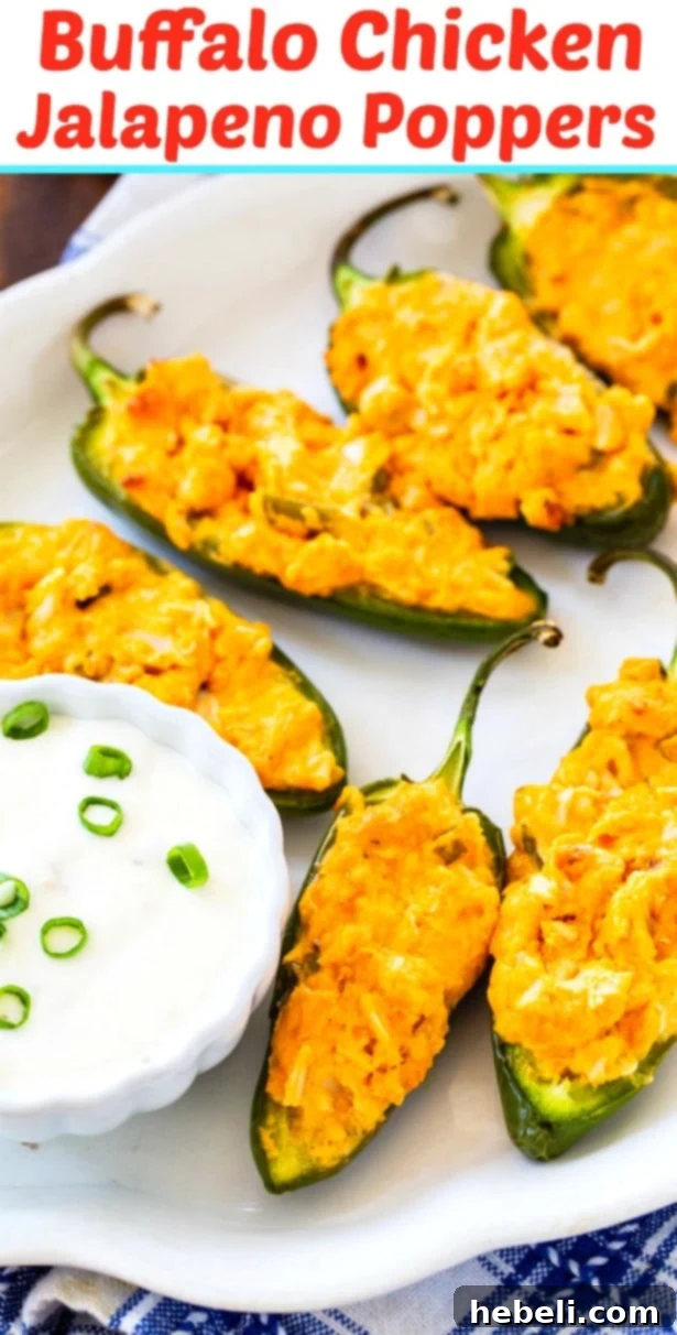 Buffalo Chicken Jalapeno Poppers