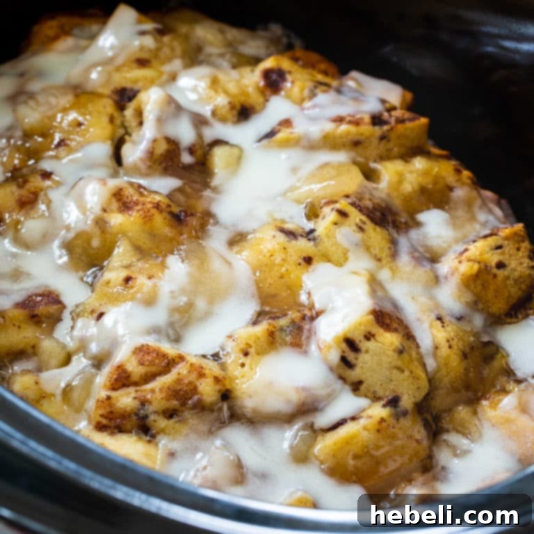 Slow Cooker Apple Pie Cinnamon Roll Bake 2 Delicious Crock Pot Apple Pie Cinnamon Roll Casserole, a perfect fall breakfast
