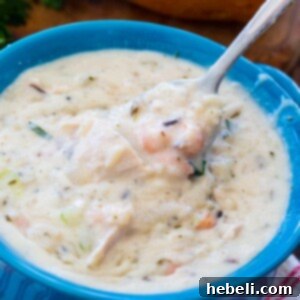 Creamy Leftover Turkey Wild Rice Soup
