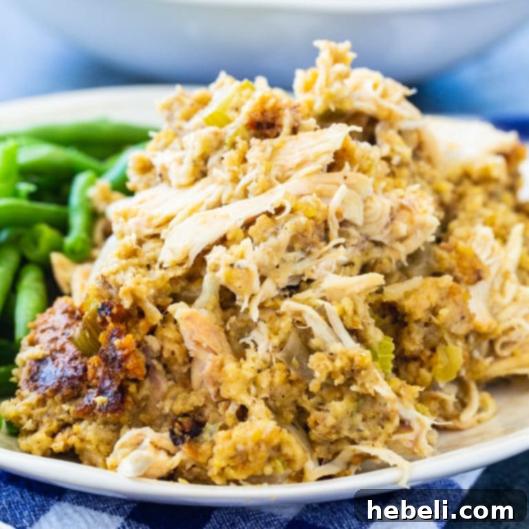 Slow Cooker Chicken and Stuffing Casserole 2 Crock Pot Chicken and Dressing Casserole, a classic Southern comfort food