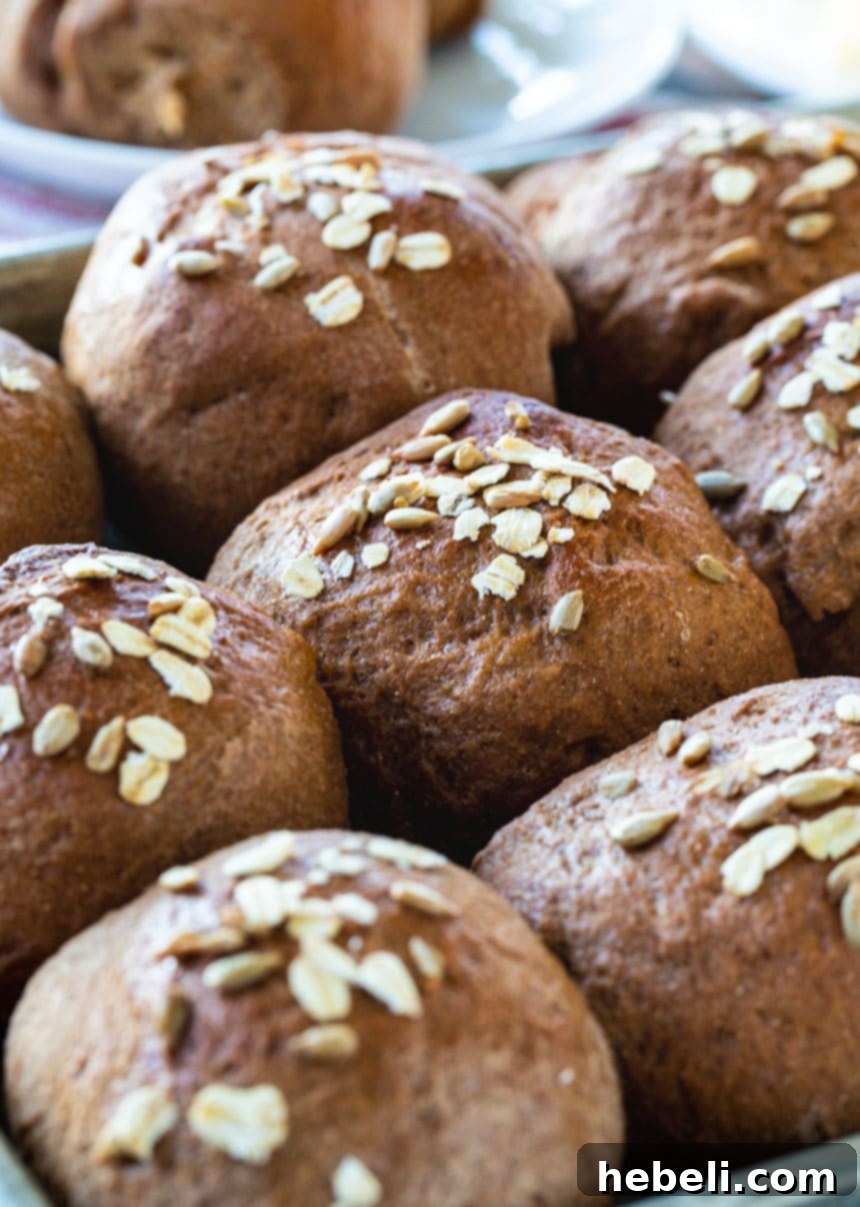 Dough for Whole Wheat Molasses Rolls after the first rise, looking puffy and ready for shaping.