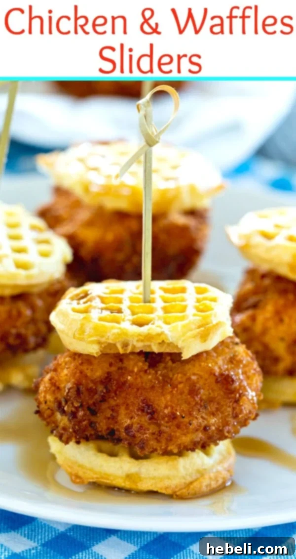 A beautifully arranged serving of Chicken and Waffle Sliders, showcasing their appeal for any meal.