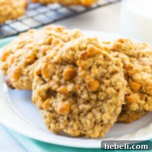 Oatmeal Scotchies – a stack of freshly baked cookies