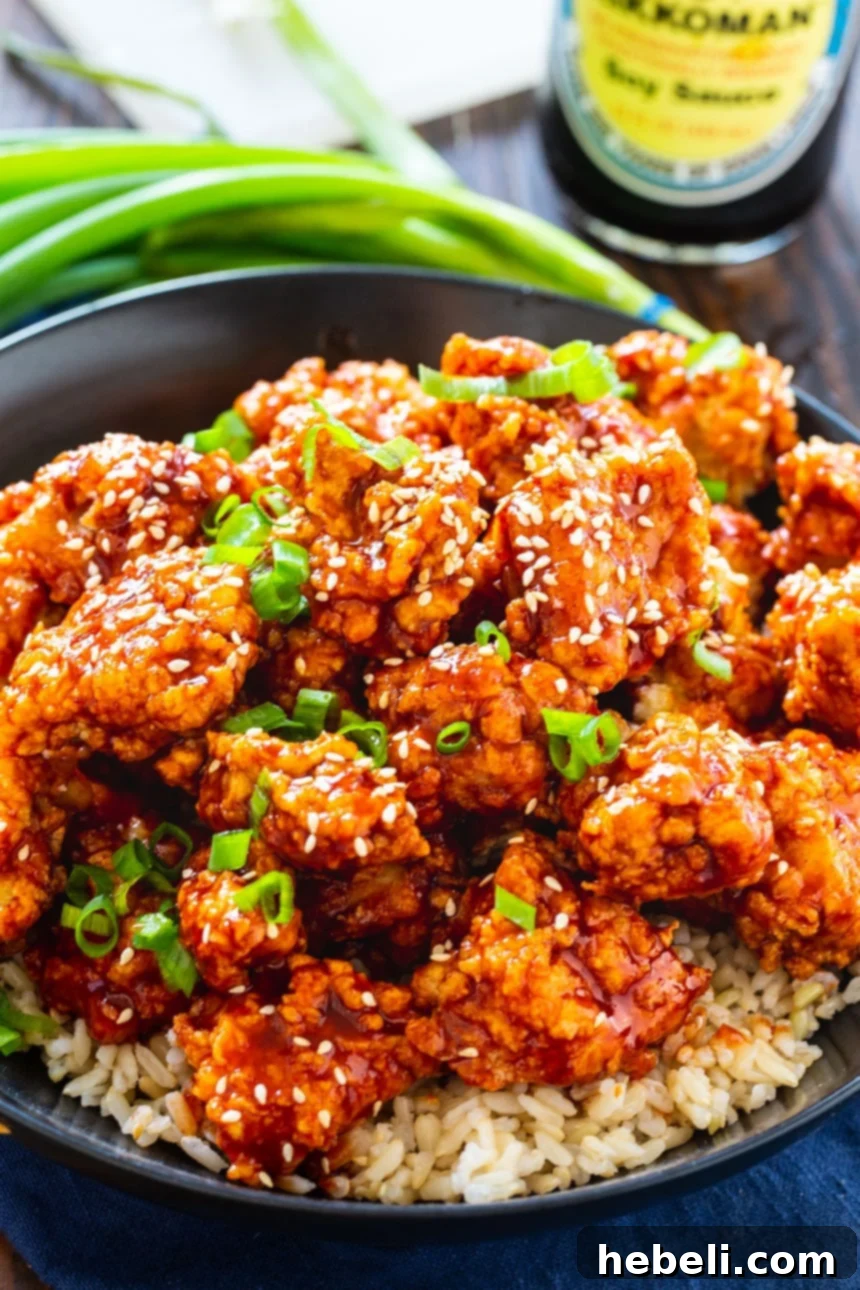 Crispy Korean Fried Chicken 4 Korean Fried Chicken in a black bowl.