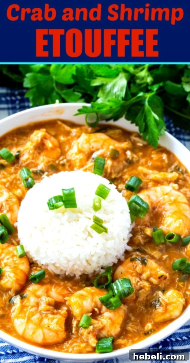 Louisiana Crab and Shrimp Etouffee 6 Crab and Shrimp Etouffee - Perfect for Mardi Gras celebrations.
