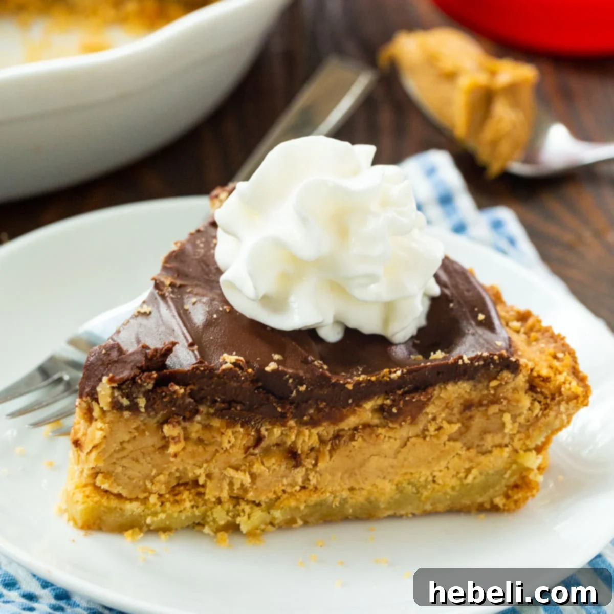 Ultimate Chocolate Peanut Butter Cookie Pie 2 Decadent Chocolate and Peanut Butter Pie with a golden sugar cookie crust