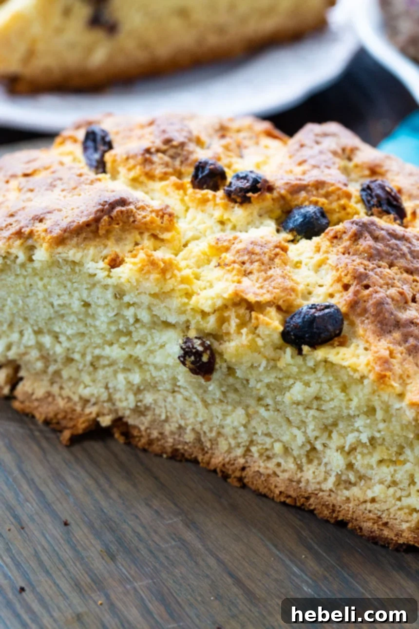 Traditional Irish Soda Bread 3 A freshly baked, golden loaf of Quick and Easy Irish Soda Bread, ready to be served.