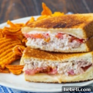 Golden Tuna Melt 5 Tuna Melt with swiss cheese, golden and delicious.
