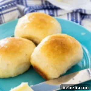 Buttery Pan Rolls ready to be served.