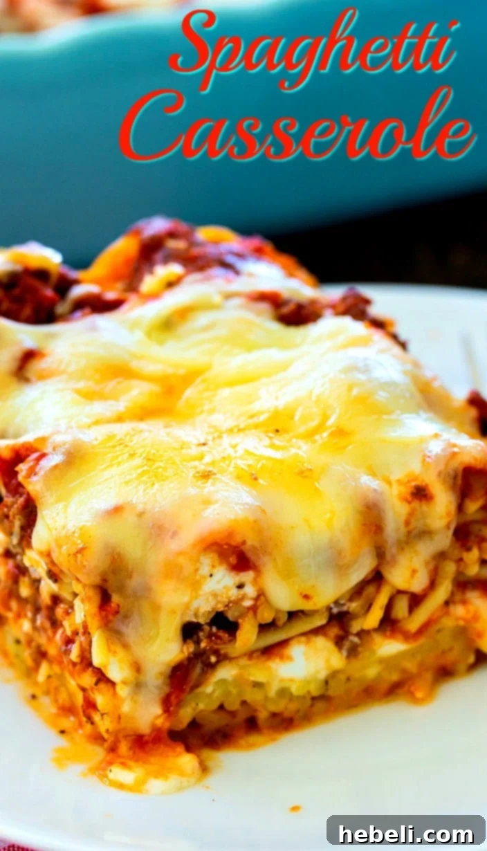 Close-up of Spaghetti Casserole on a plate