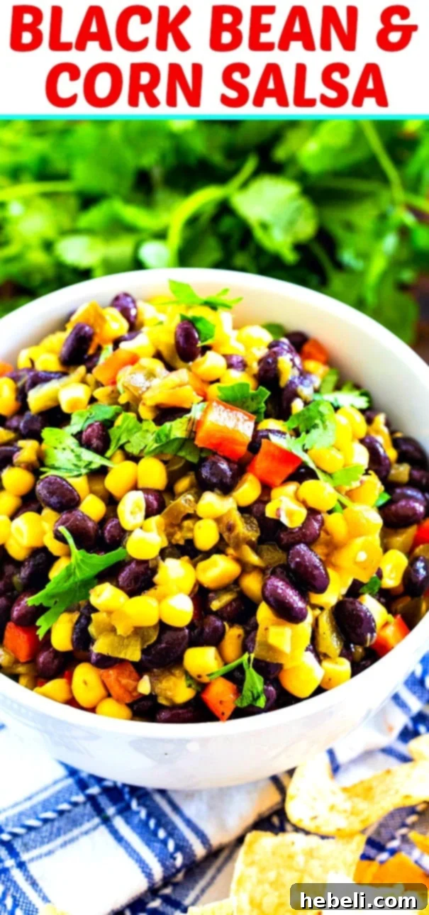 Southwestern Black Bean Corn Salad 6 Black Bean and Corn salad with fresh cilantro in background.