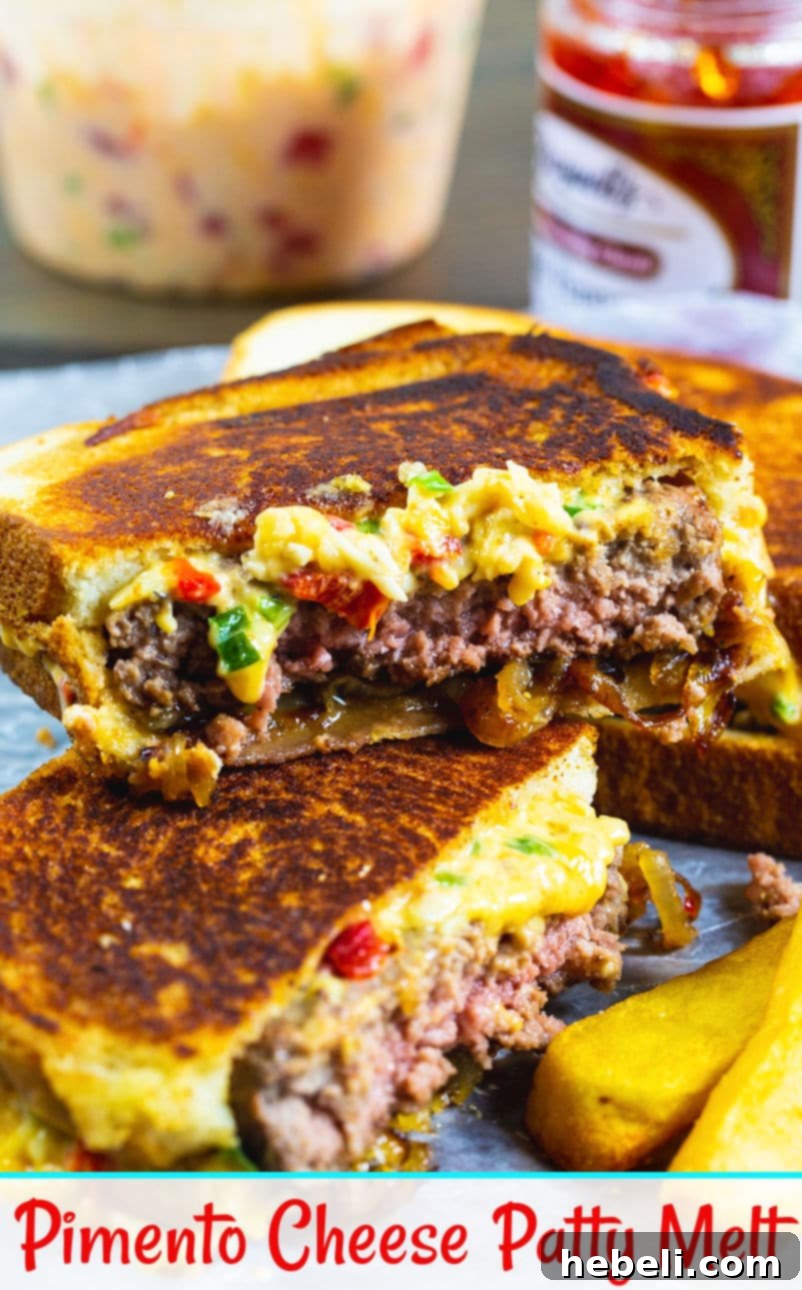 Gooey Pimento Cheese Patty Melts 6 Pimento Cheese Patty Melt- a southern version of the famous sandwich.