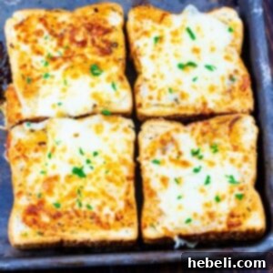 Four Slices of Air Fryer Cheesy Texas Toast.