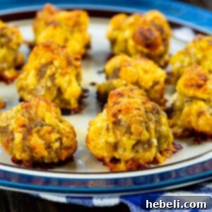 Sausage Crescent Balls on a plate.