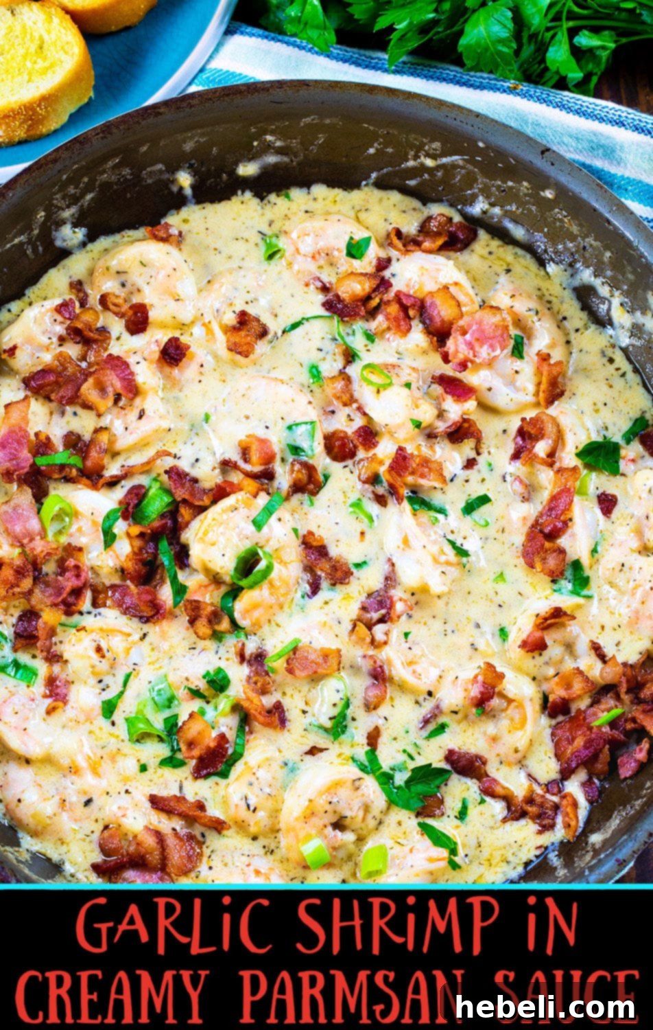 Velvety Garlic Parmesan Shrimp 5 A close-up of the delicious Garlic Shrimp in Creamy Parmesan Sauce, ready to be served.